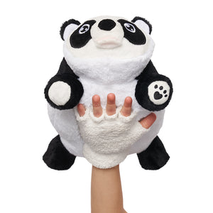 Front Angle Panda Snuggle Glove Travel Pillow for Kids